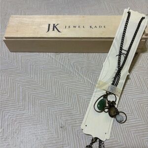 Jewel Kade Green and Brown Charm Necklace